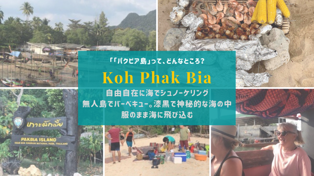 クラビ ノンターレからボートで約50分 アンダマン海の秘島 パクビア島 でシュノーケリング バーベキュー バンコクlabタイ語学校
